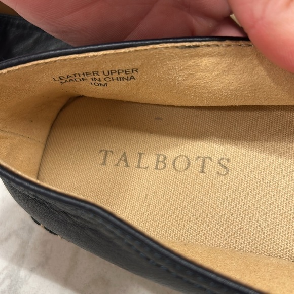 Talbots Izzy Knot Nappa Espadrille Flats Leather Black Round Toe Size 10 NWT - Picture 12 of 16